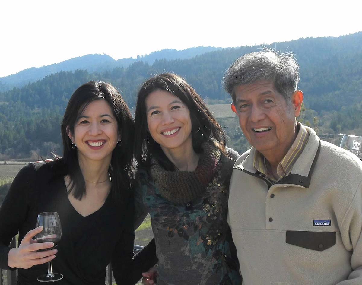 Dr. Rene Marasigan with daughters Richelle and Raissa.